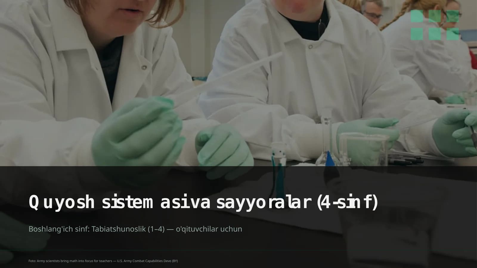 Quyosh sistemasi va sayyoralar (4-sinf)