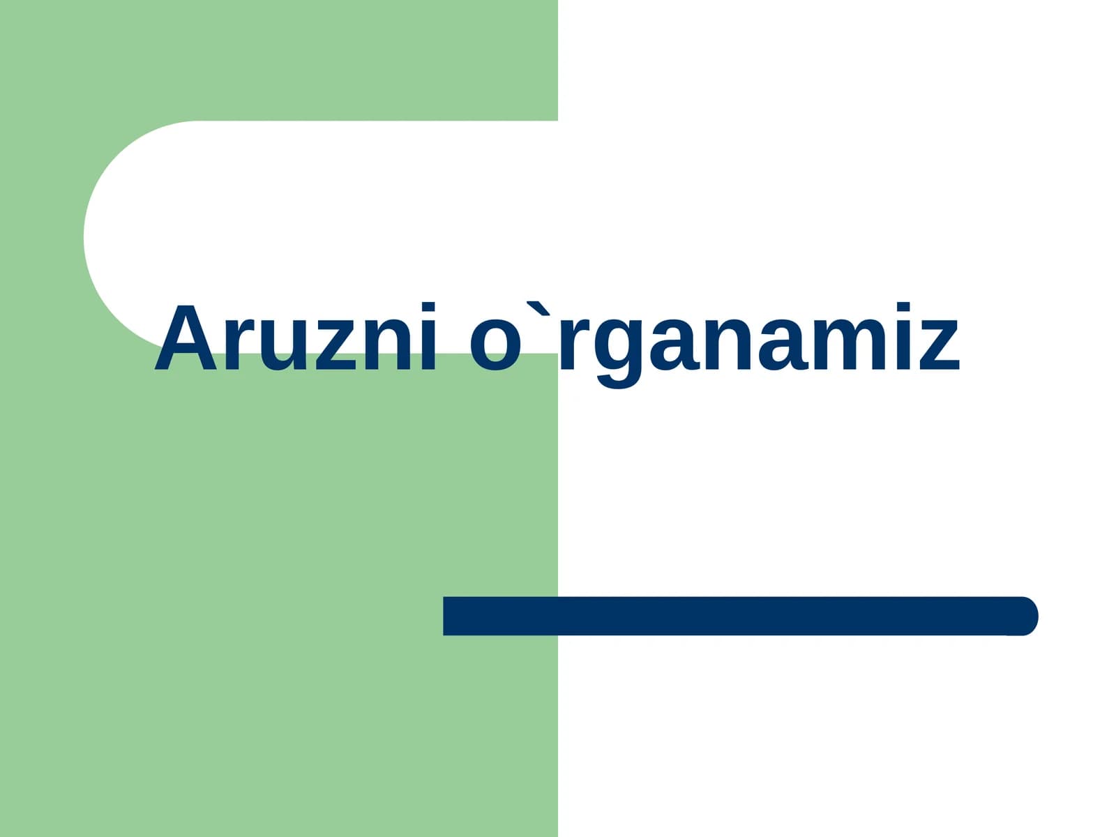 Aruzni o`rganamiz