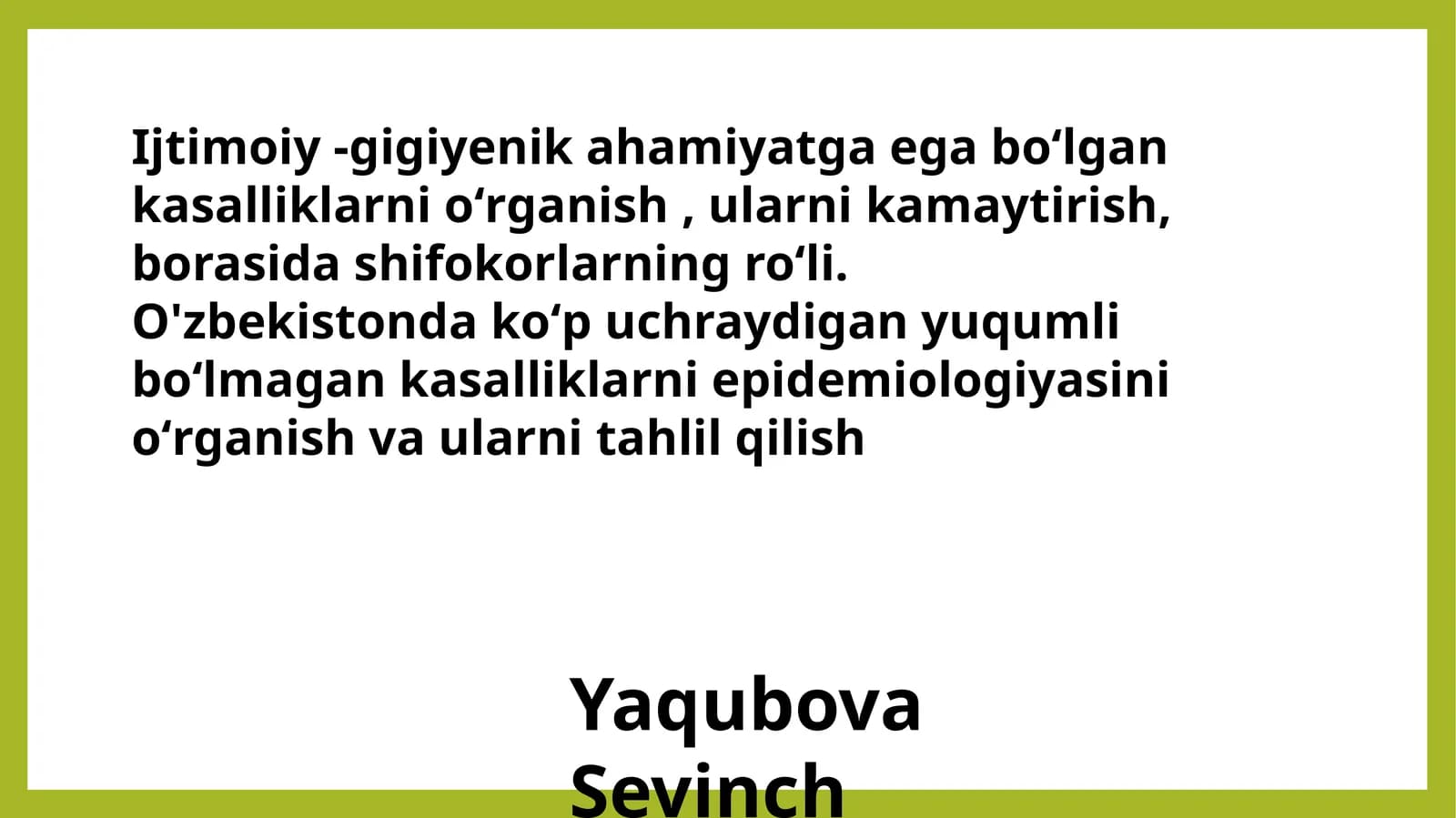 Ijtimoiy-gigiyenik ahamiyatga ega bo‘lgan kasalliklar
