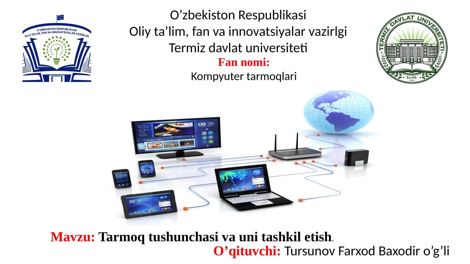 Tarmoq Tushunchasi va Uning Tashkilotlash