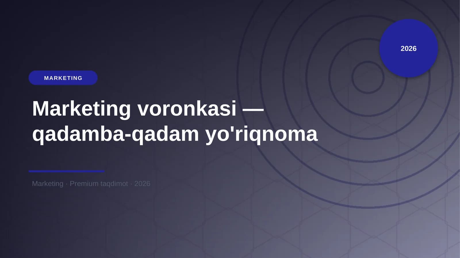 Marketing voronkasi — qadamba-qadam yo'riqnoma