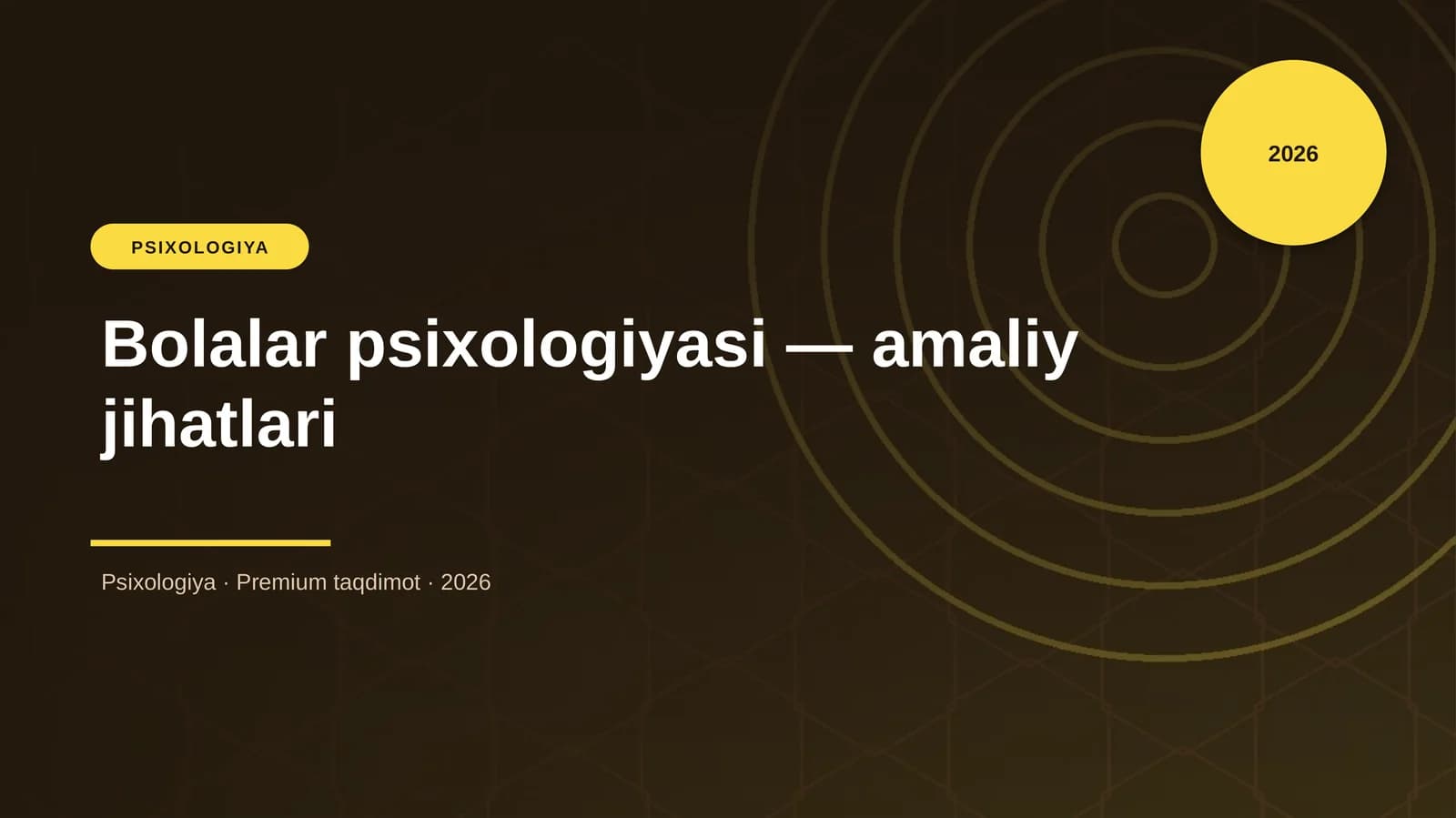 Bolalar psixologiyasi — amaliy jihatlari