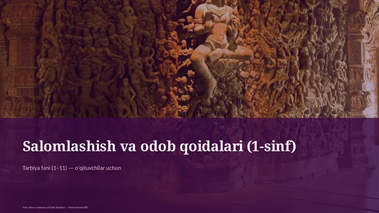 Salomlashish va odob qoidalari (1-sinf)