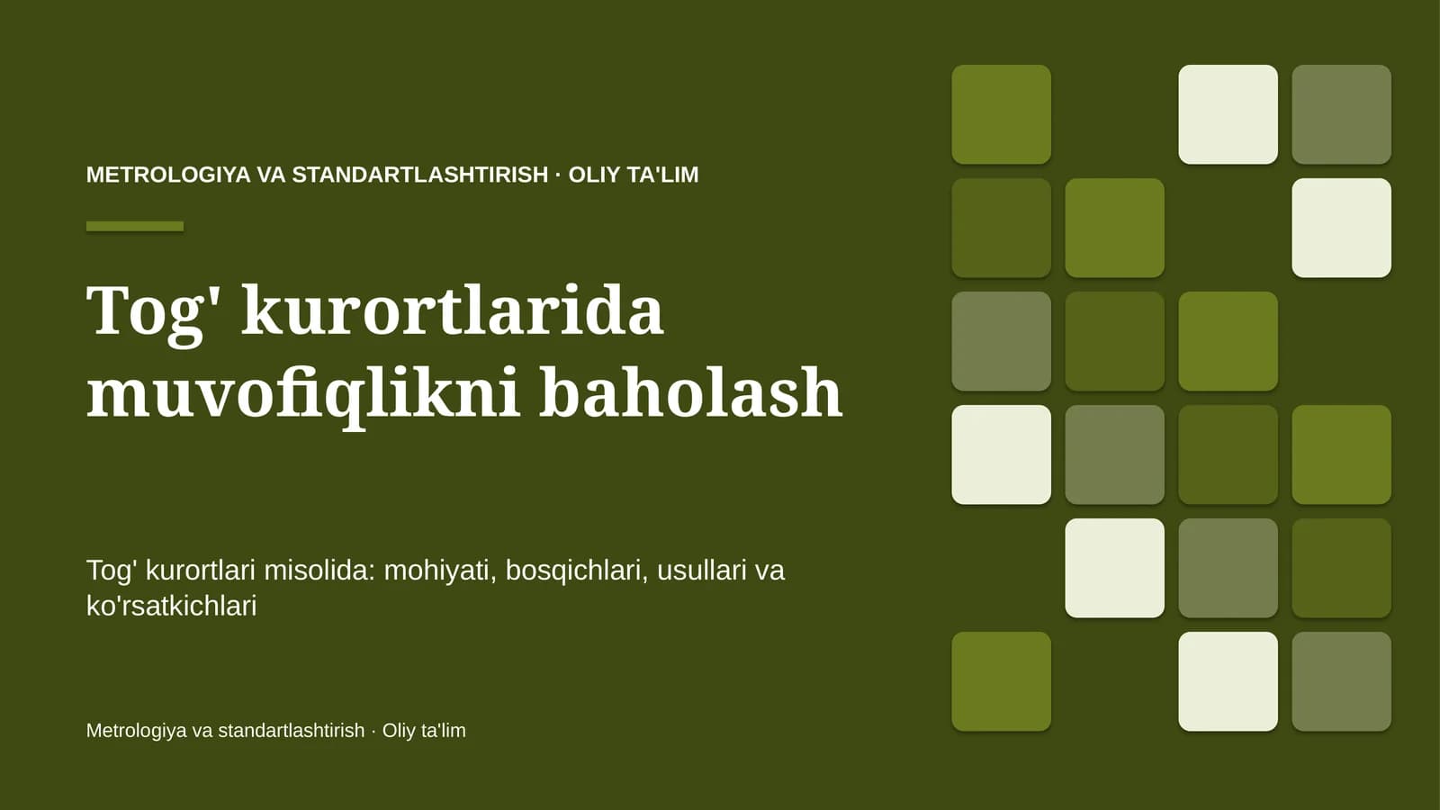 tog' kurortlarida muvofiqlikni baholash 7598