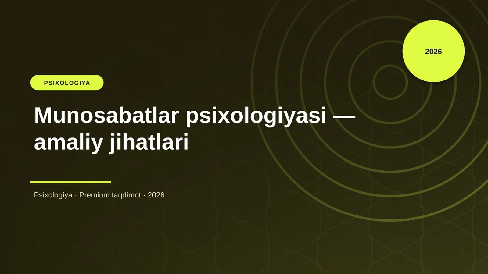 Munosabatlar psixologiyasi — amaliy jihatlari