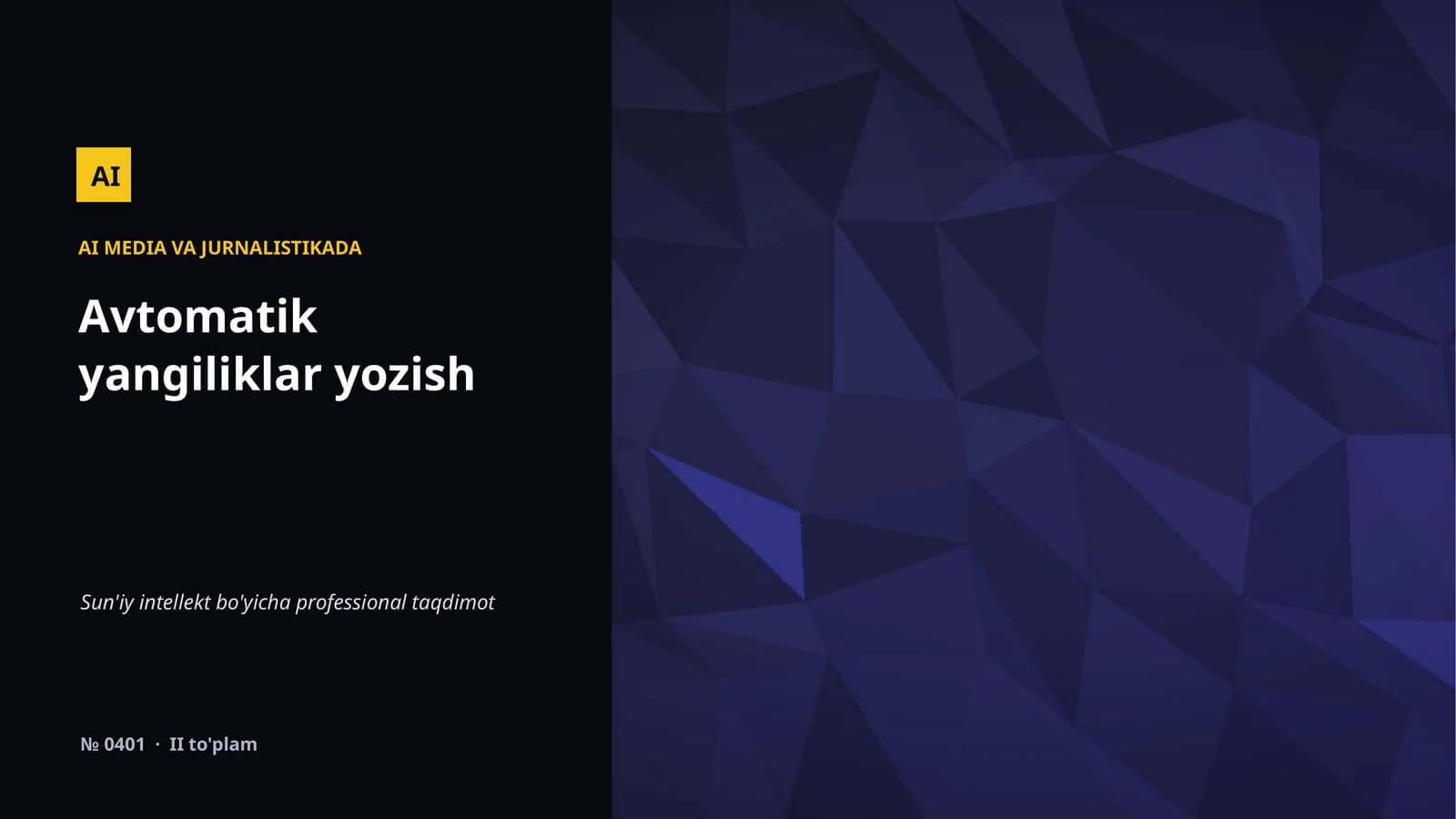 Avtomatik yangiliklar yozish