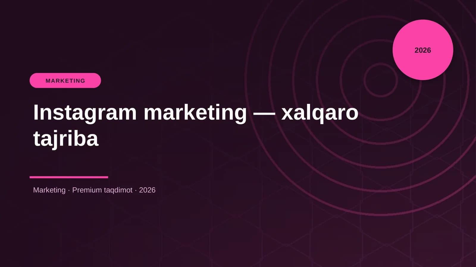 Instagram marketing — xalqaro tajriba