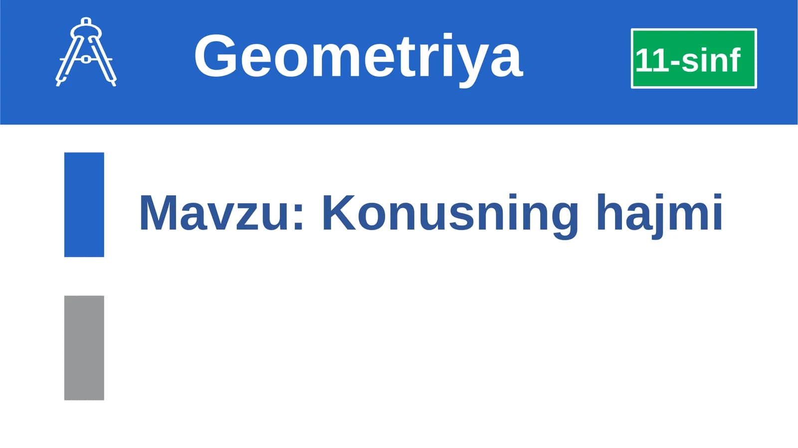 Konusning hajmi