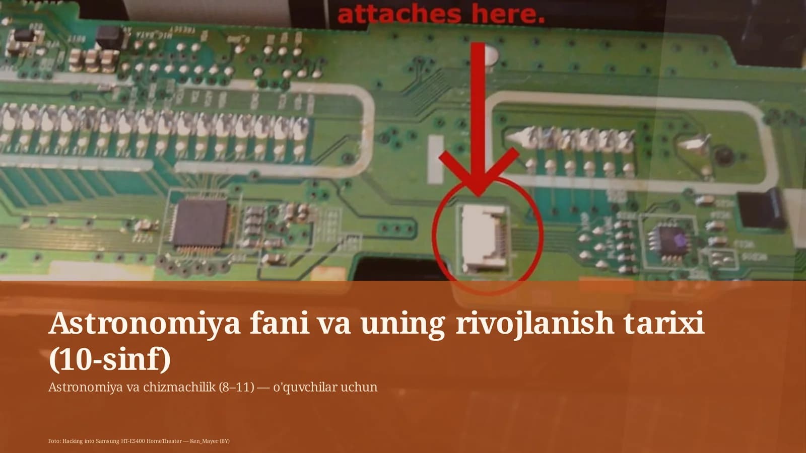 Astronomiya fani va uning rivojlanish tarixi (10-sinf)
