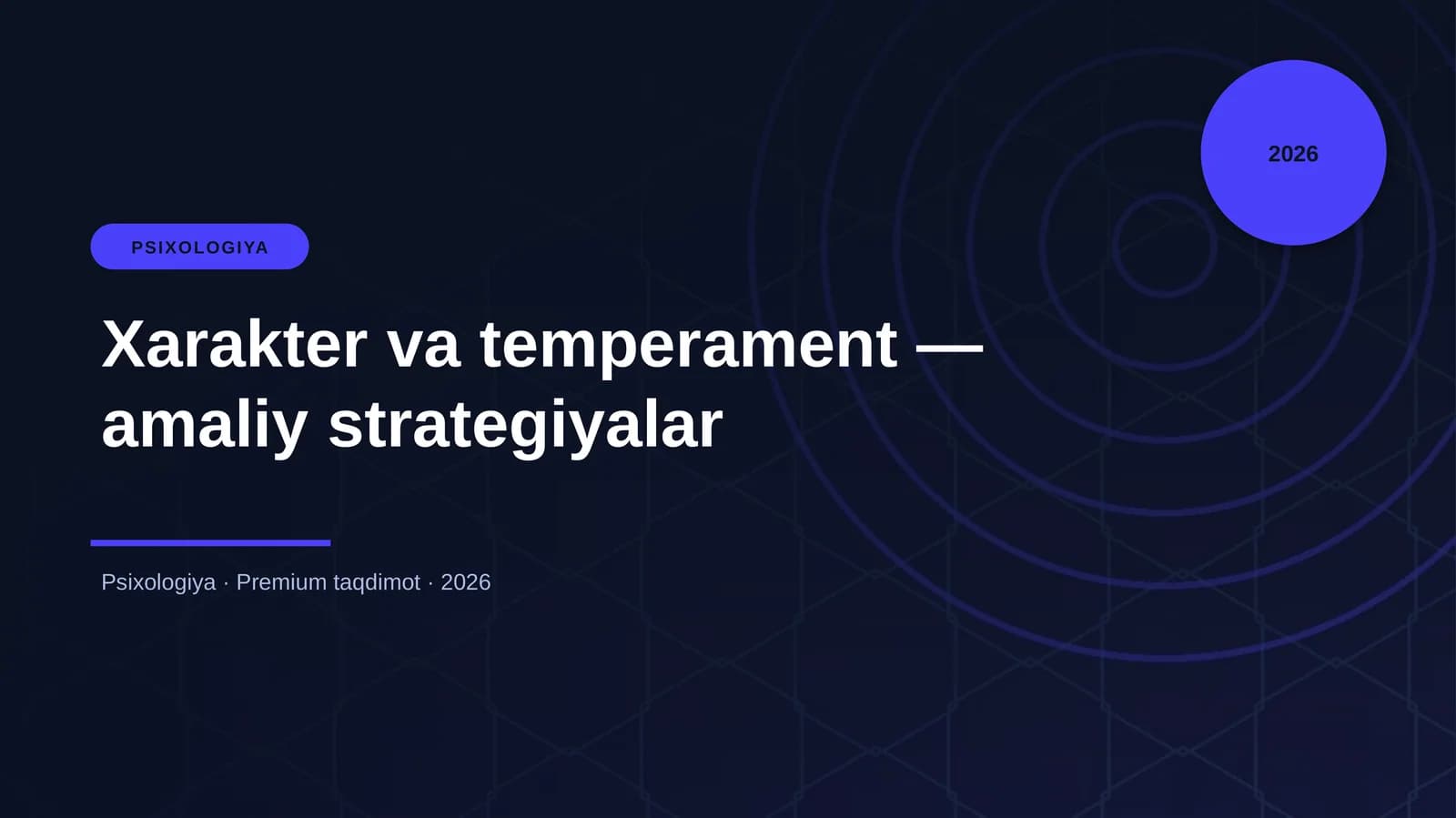 Xarakter va temperament — amaliy strategiyalar