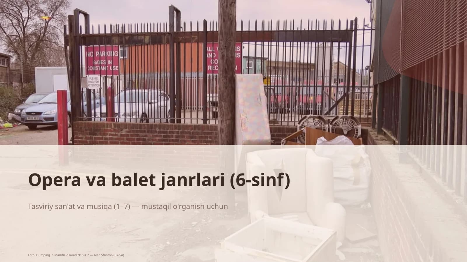 Opera va balet janrlariga oid dars