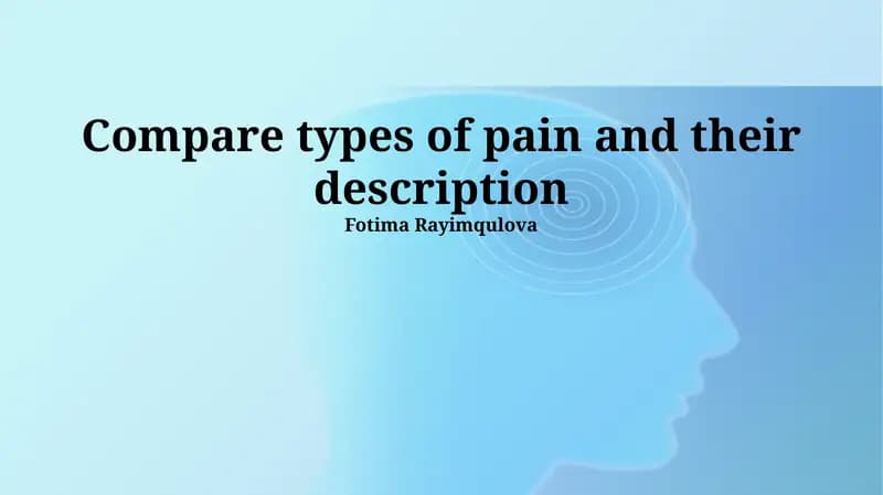 Understanding Pain Types: A Comprehensive Overview
