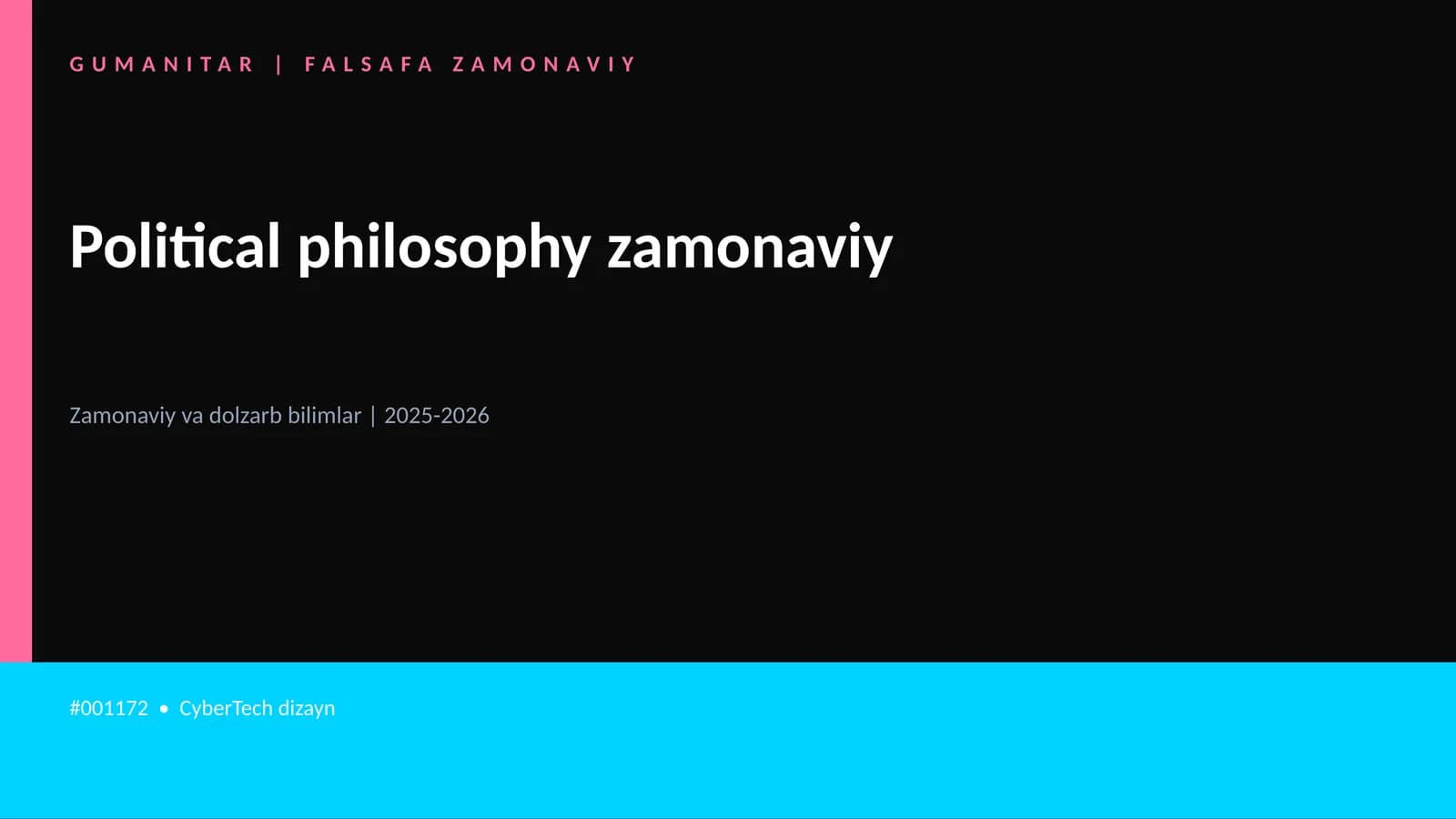 Political philosophy zamonaviy