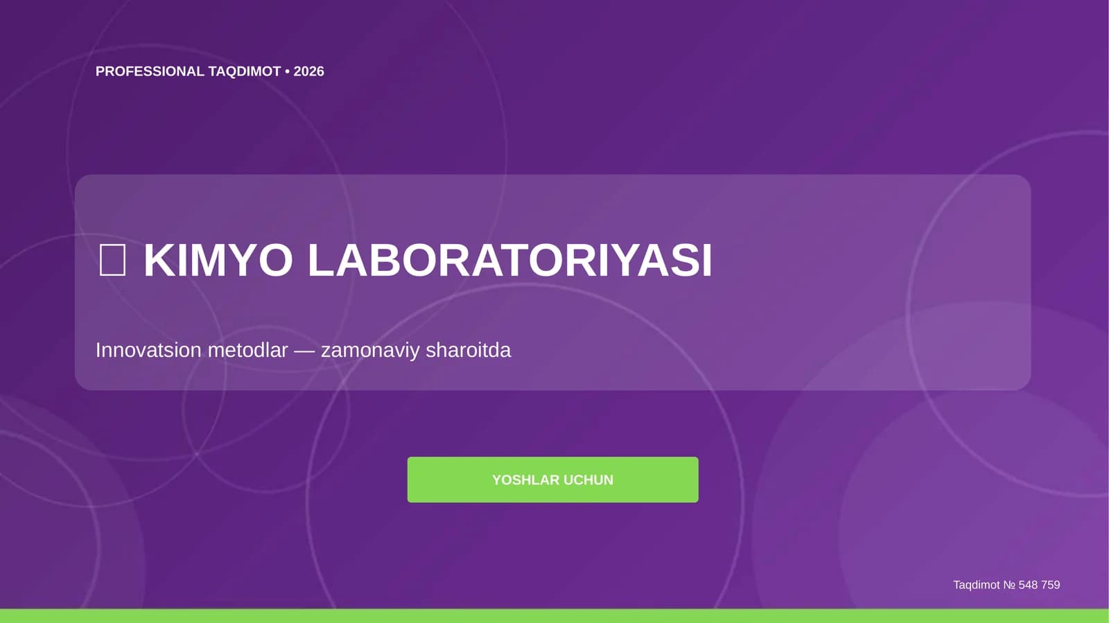 Kimyo Laboratoriyasi: Innovatsion Metodlar (Zamonaviy Sharoitda) [Yoshlar Uchun]