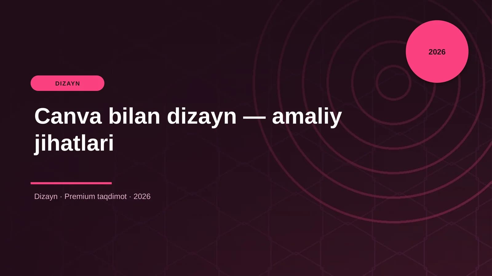 Canva bilan dizayn — amaliy jihatlari