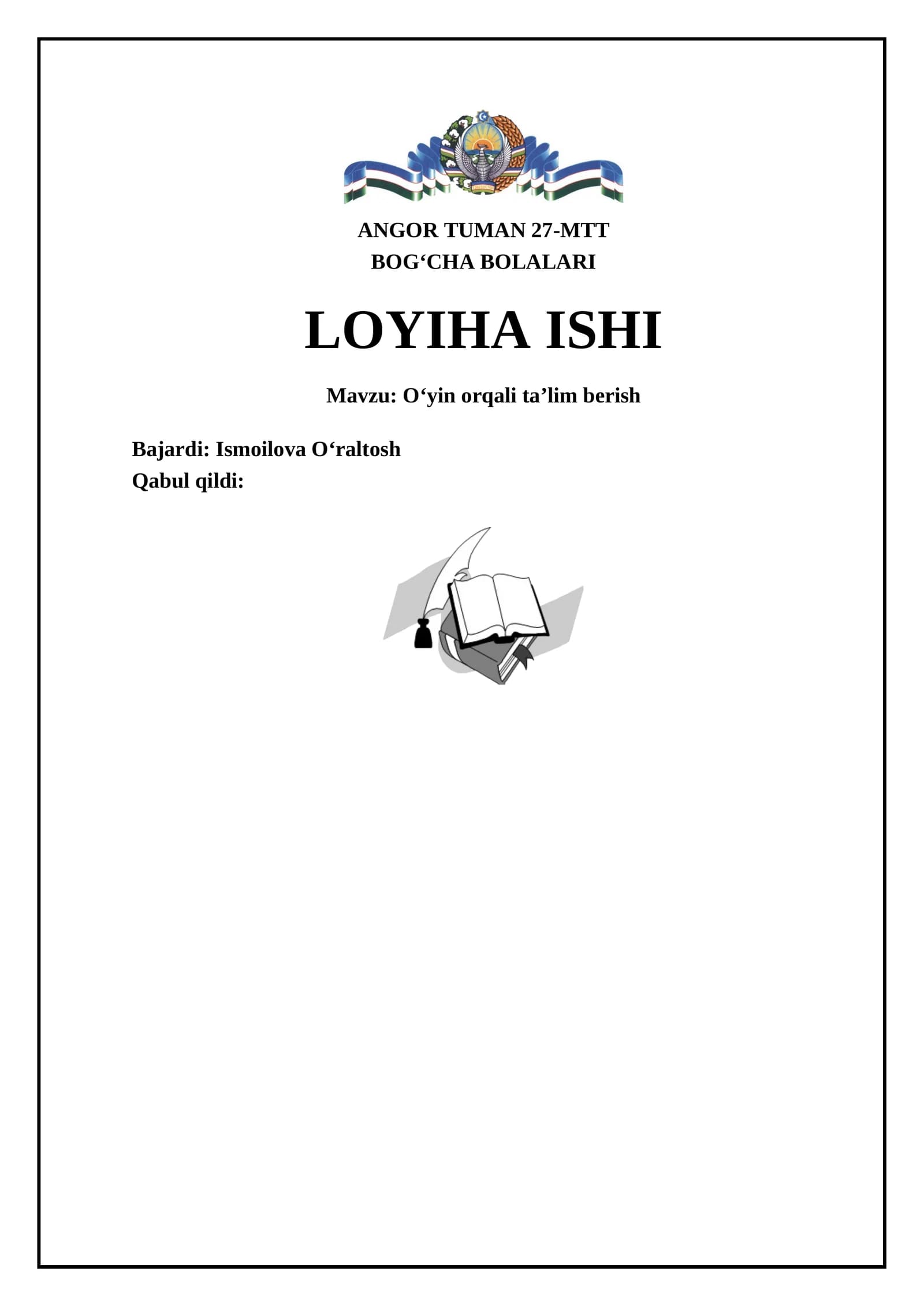 Oʻyin orqali taʼlim berish