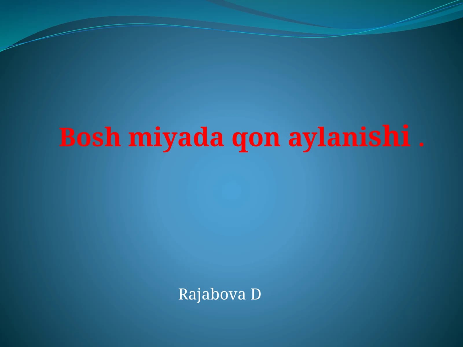 Boshmiyada qonaylanishi