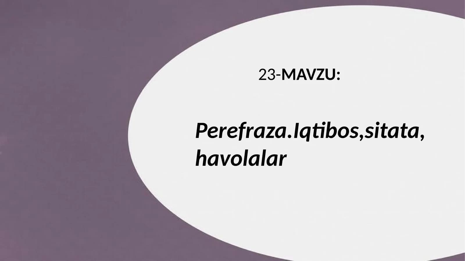 Iqtibos va Sitata
