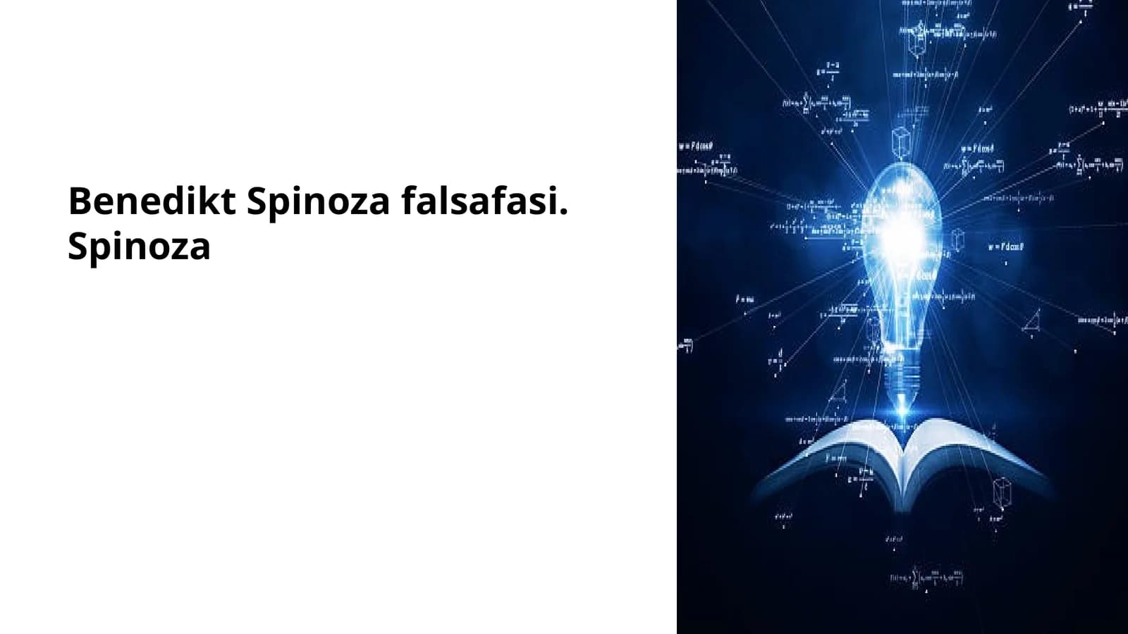 Benedikt Spinoza falsafasi. Spinoza