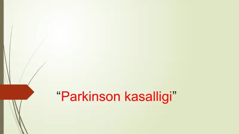 Parkinson kasalligi