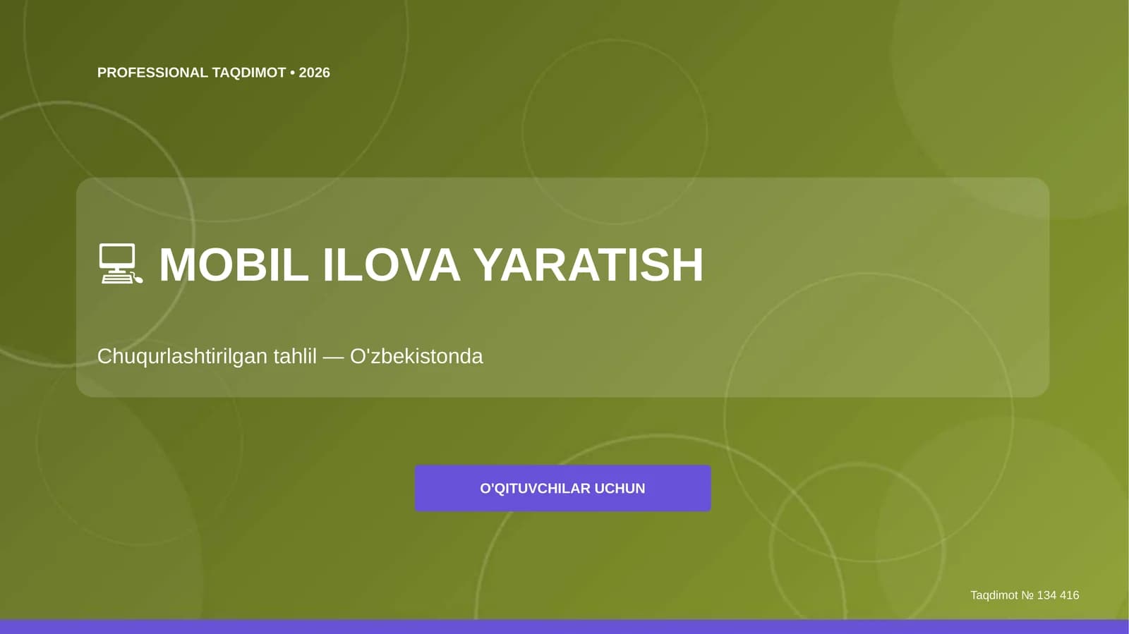 Mobil ilova yaratish: chuqurlashtirilgan tahlil