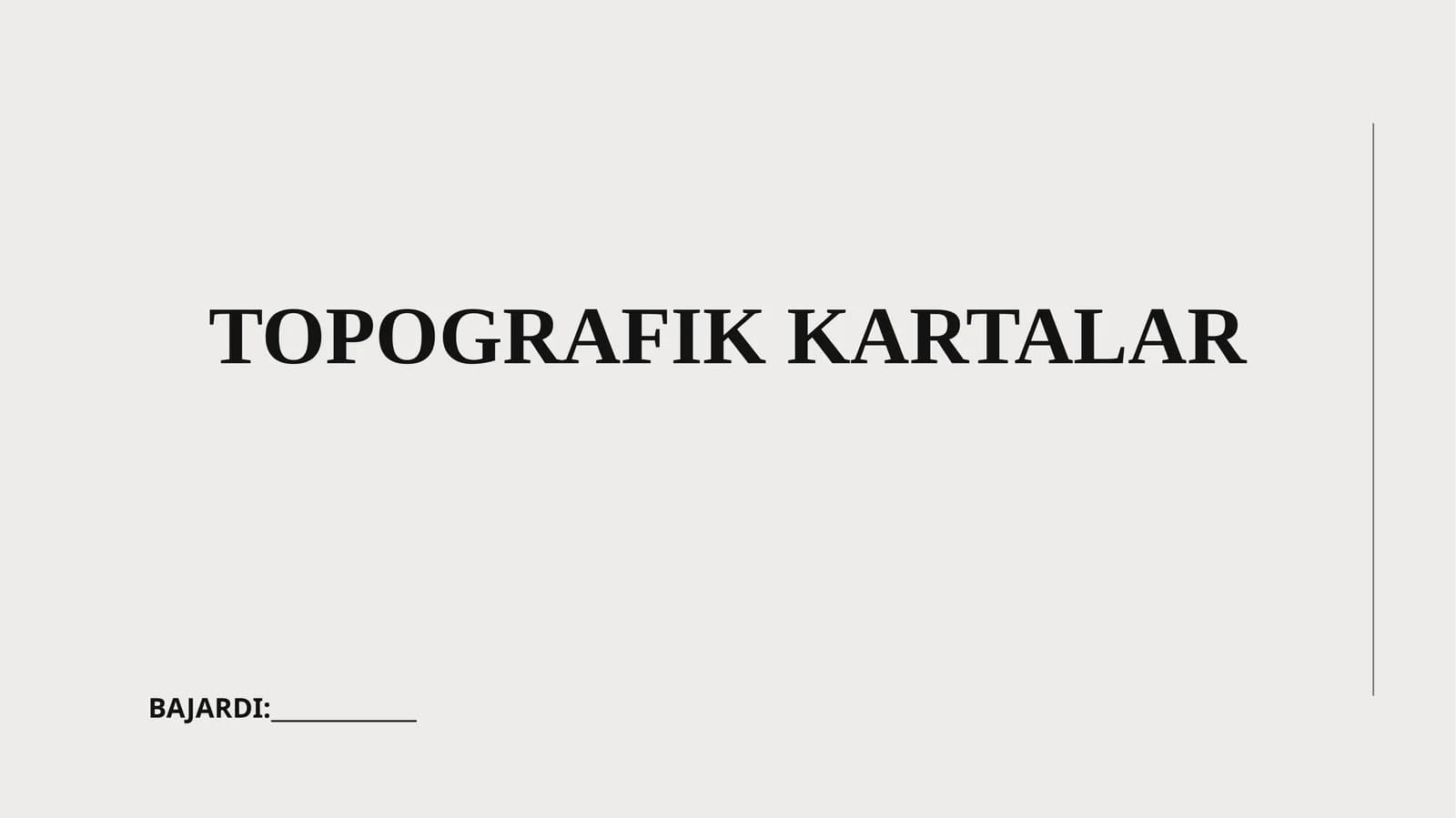 TOPOGRAFIK KARTALAR