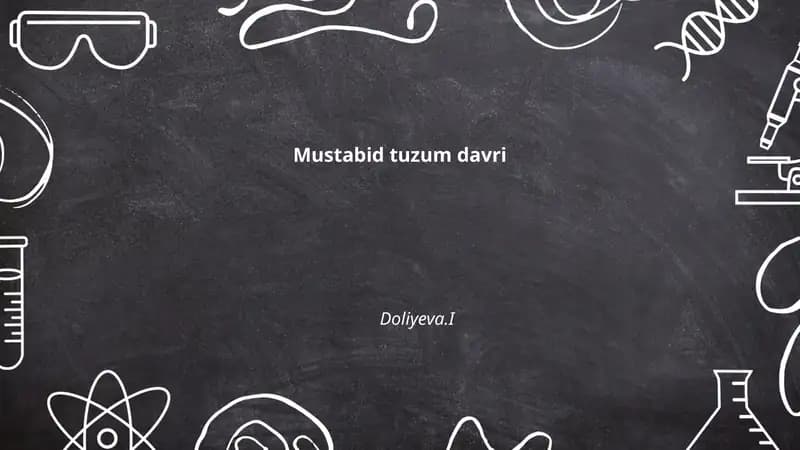Mustabid tuzum davri