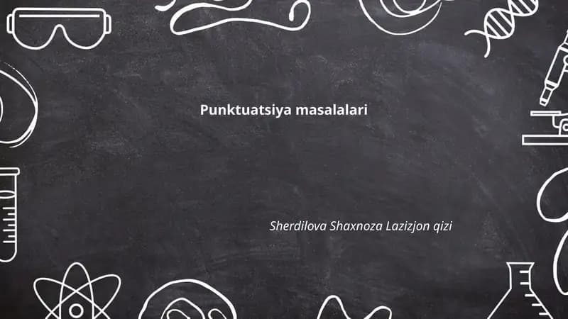 Punktuatsiya masalalari