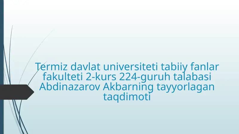 Umurtqalilar zoologiyasi fanining rivojlanish tarixi va uslublari sinfi.