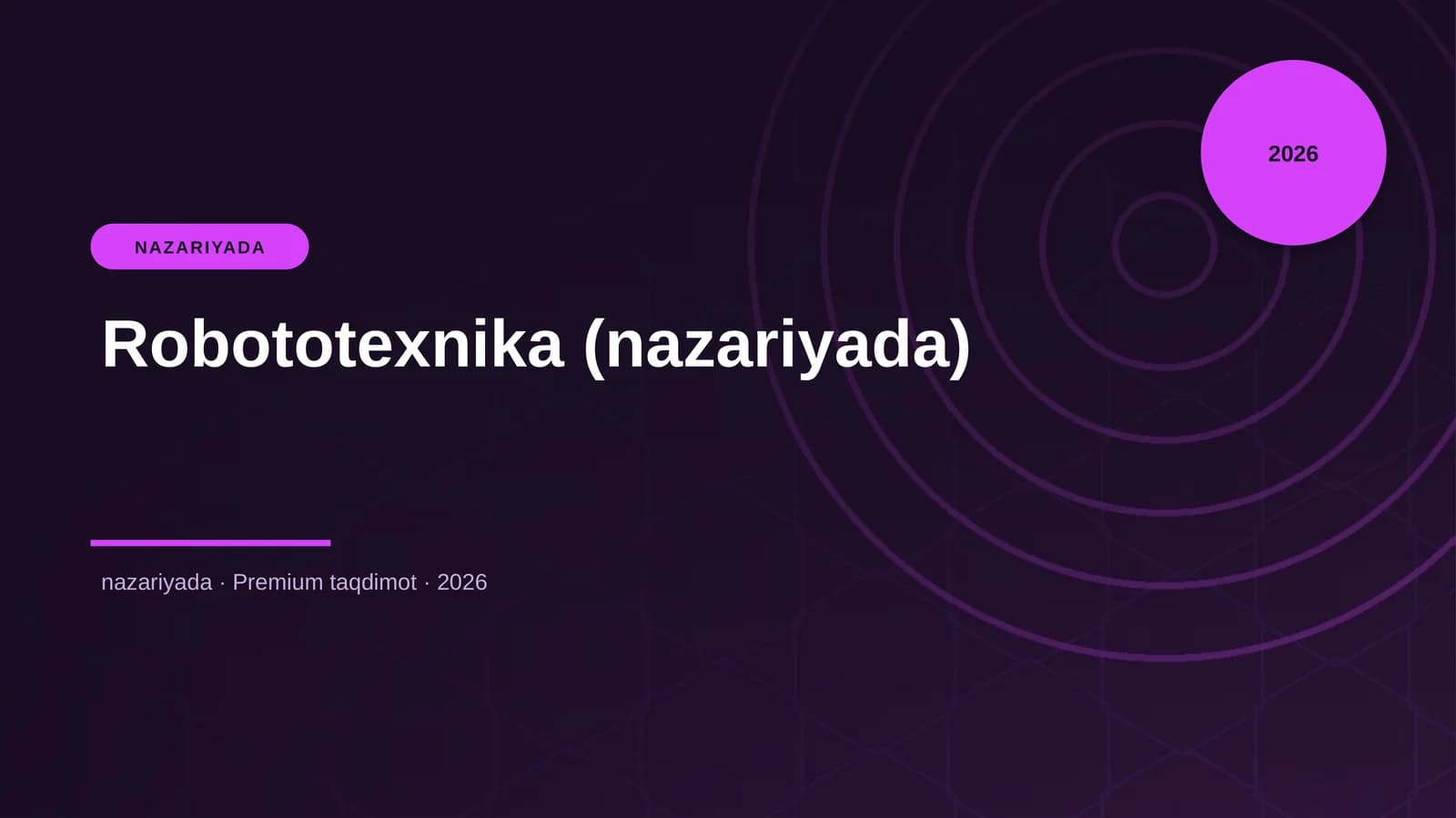 Robototexnika (nazariyada)