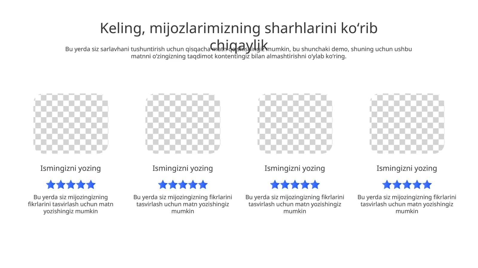 Client Feedback Taqdimoti (11 Slayd)