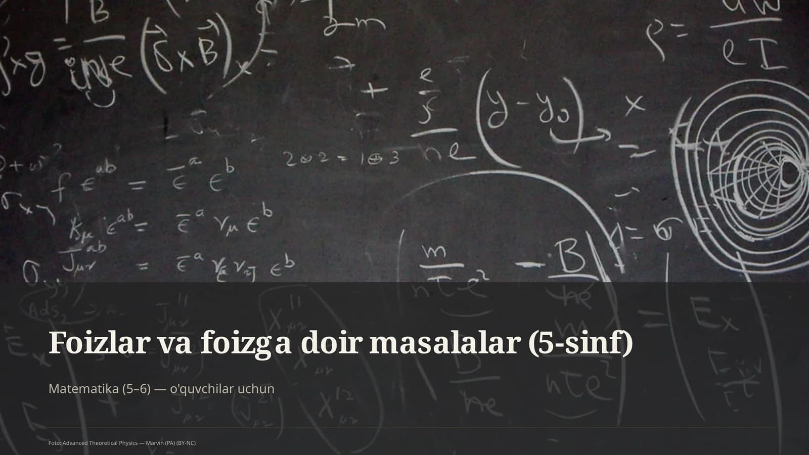 Foizlar va foizga doir masalalar (5-sinf)