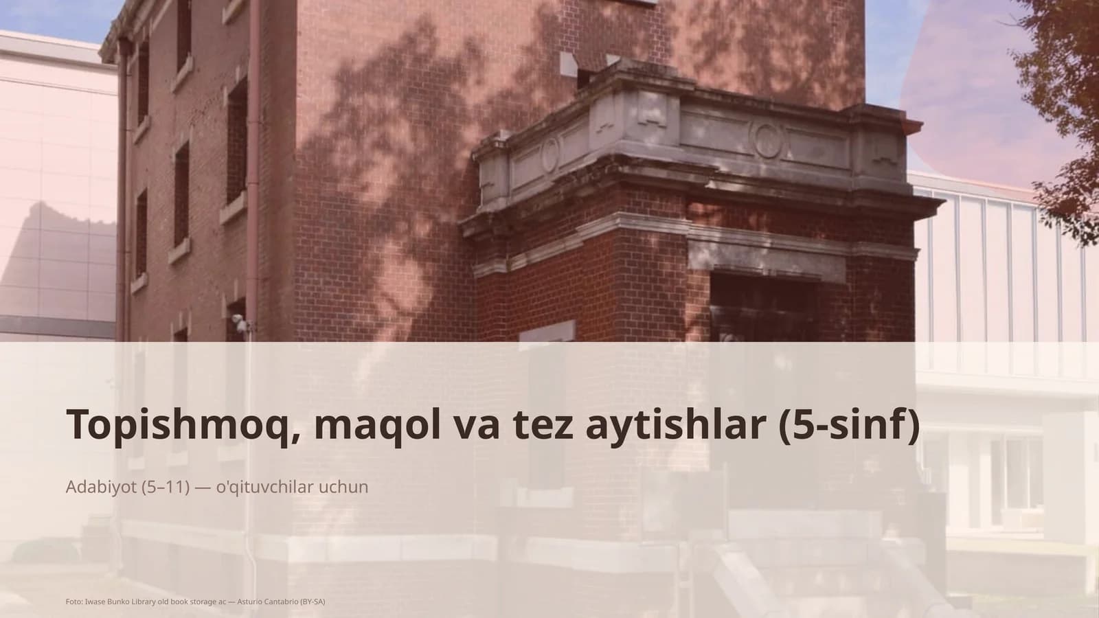 Topishmoq, maqol va tez aytishlar (5-sinf)