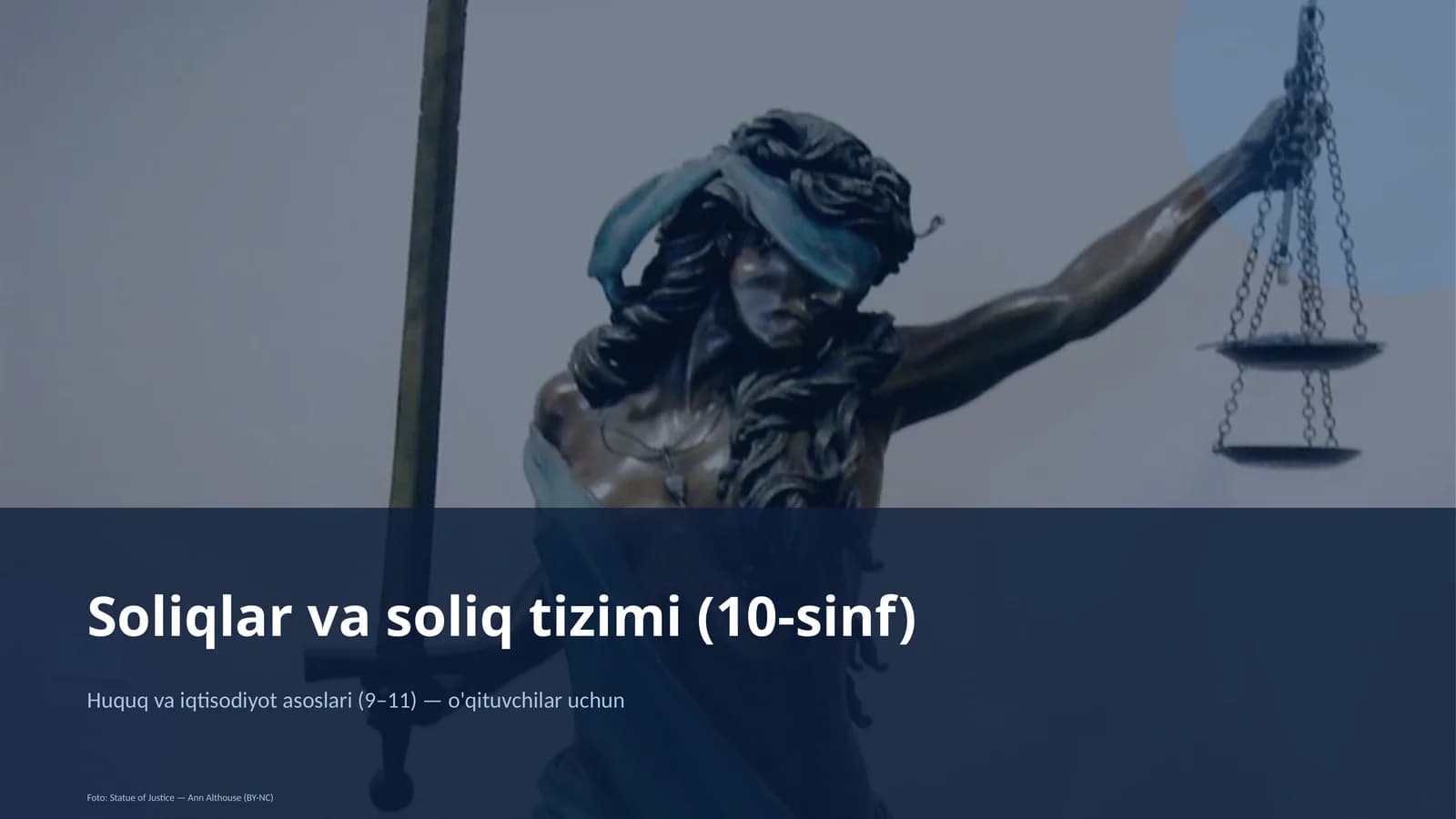 Soliqlar va soliq tizimi (10-sinf)