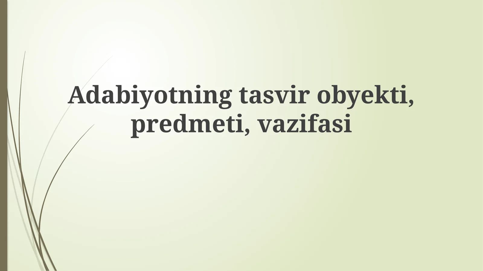 Adabiy Tasvirning Mohiyati: Obyekt, Subyekt va Funksiya