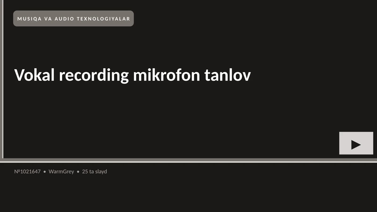 Vokal recording mikrofon tanlov