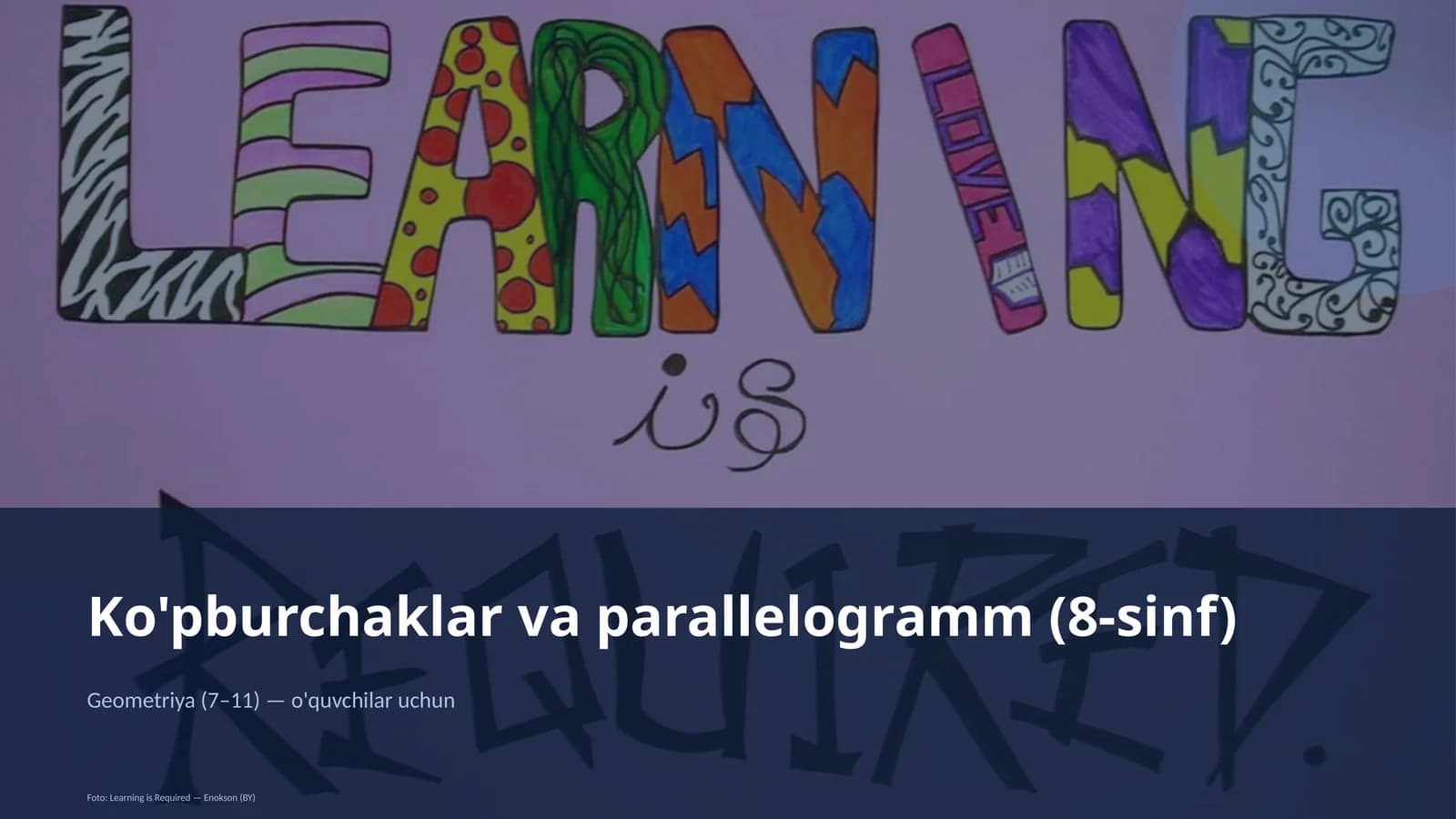 Ko'pburchaklar va parallelogramm (8-sinf)