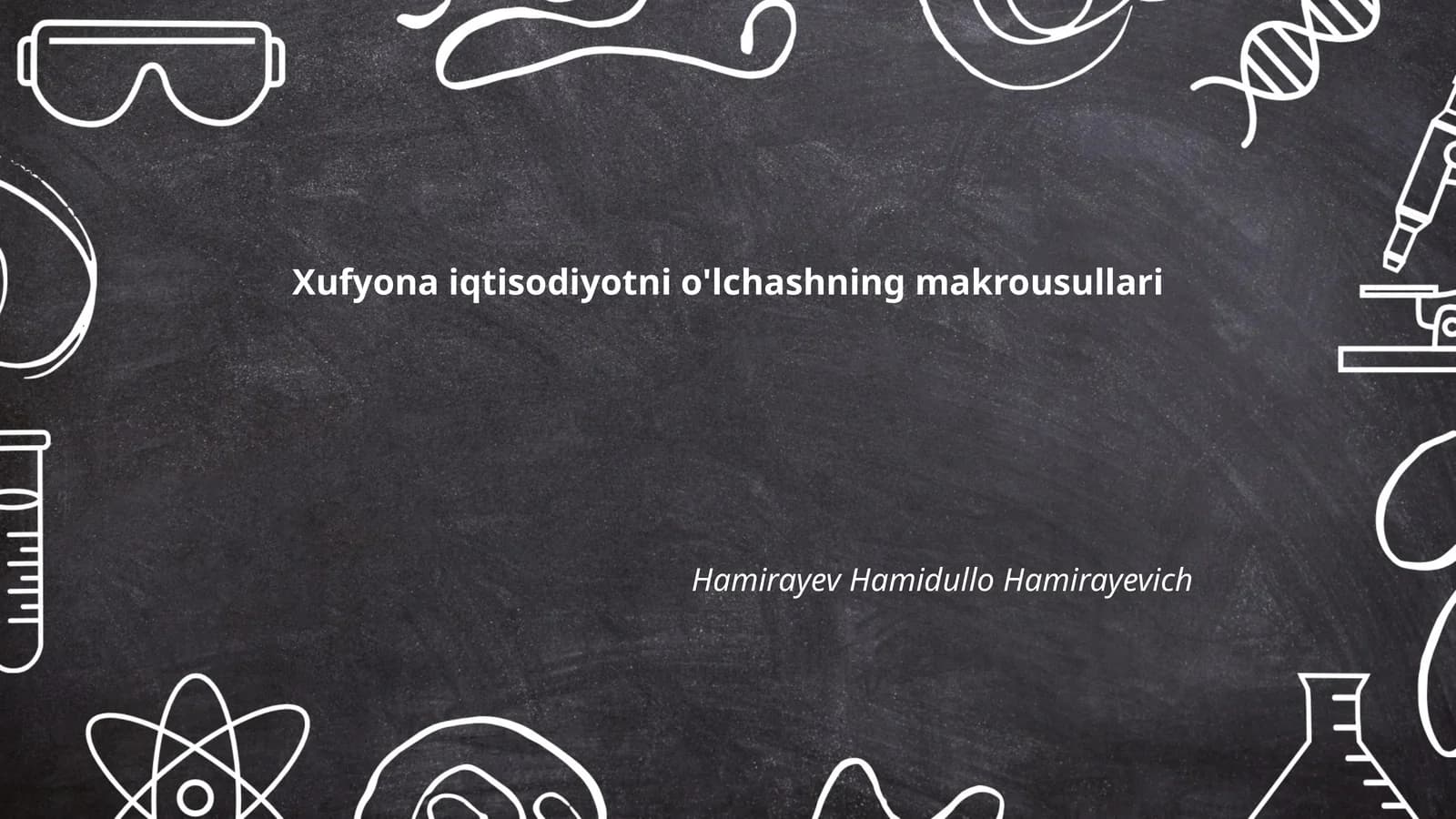 Xufyona iqtisodiyotni o'lchashning makrousullari