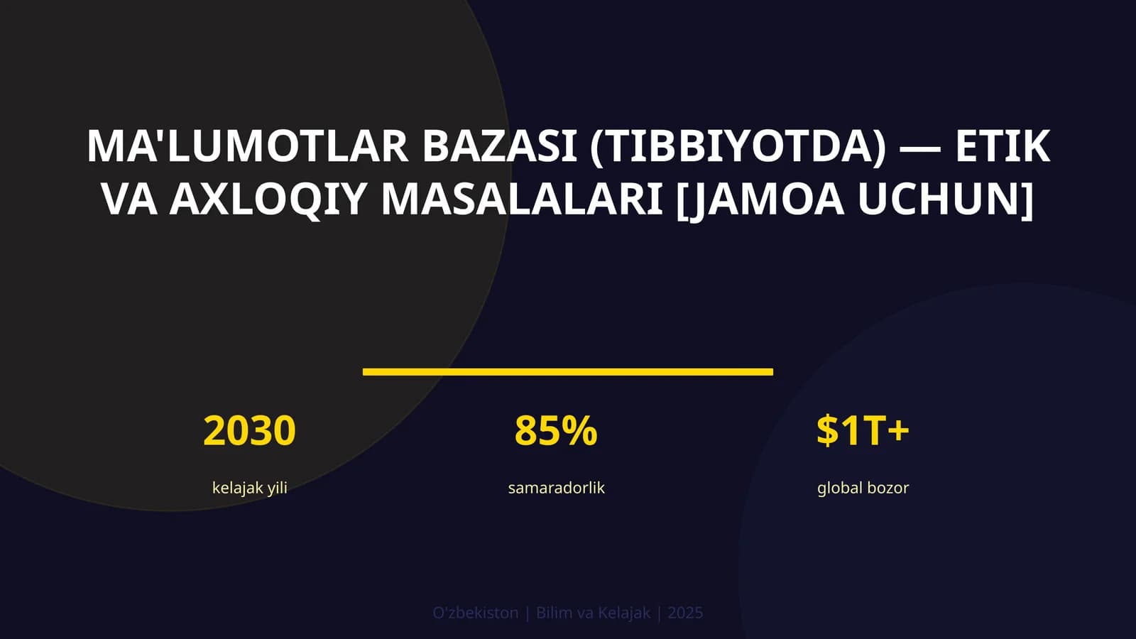 Ma'lumotlar bazasi (tibbiyotda) — etik va axloqiy masalalari [jamoa uchun]