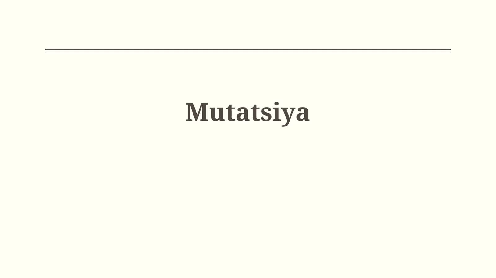Mutatsiya