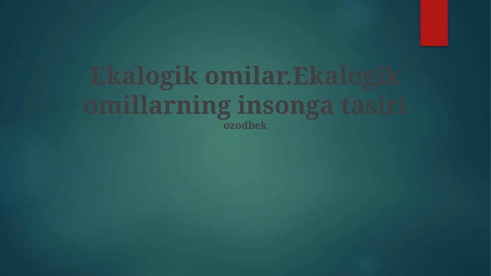 Ekologik o'xshashliklar