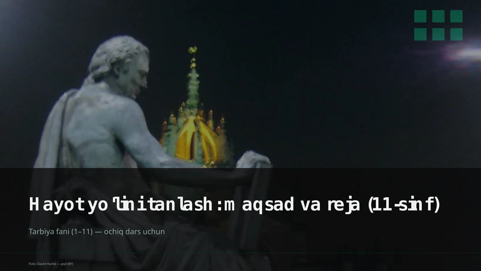 Hayot yo'lini tanlash: maqsad va reja (11-sinf)
