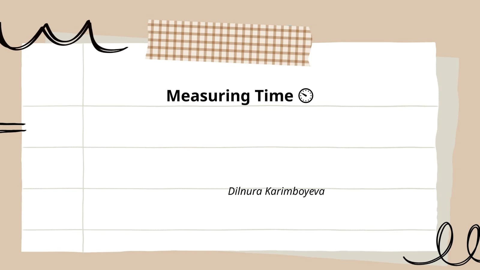 Measuring Time ⏲️