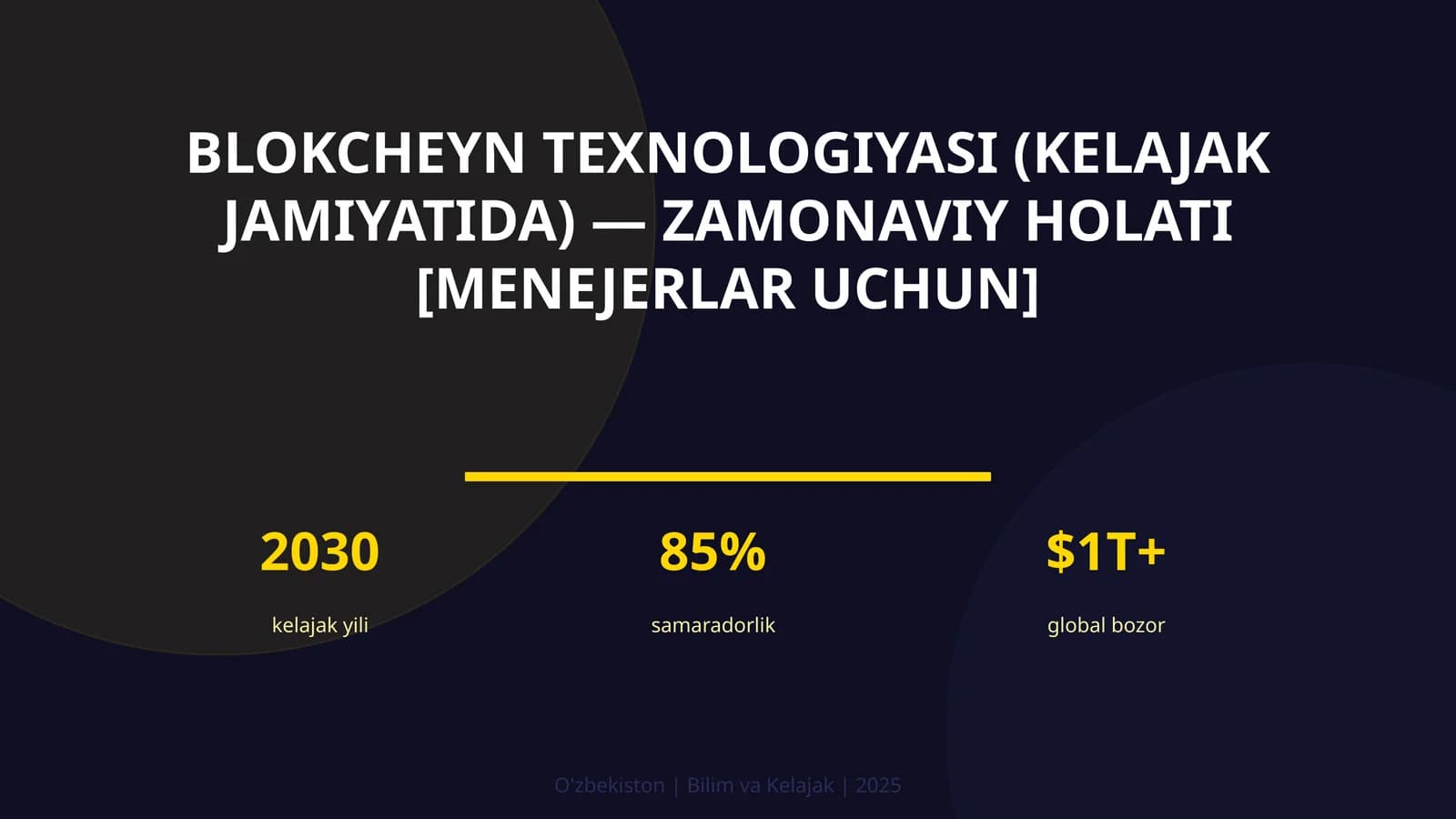 Blokcheyn texnologiyasi (kelajak jamiyatida) — zamonaviy holati [menejerlar uchun]