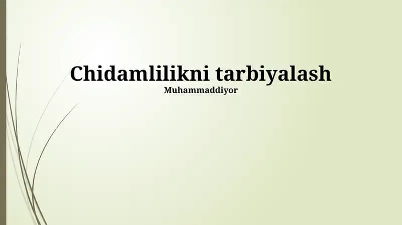Sabrni rivojlantirish usullari