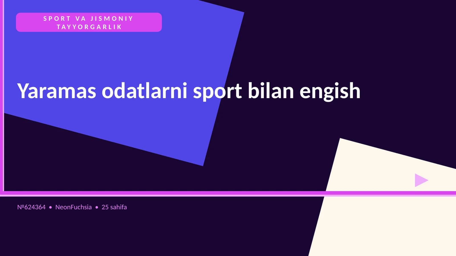 SPORT VA JISMONIY TAYYORGARLIK