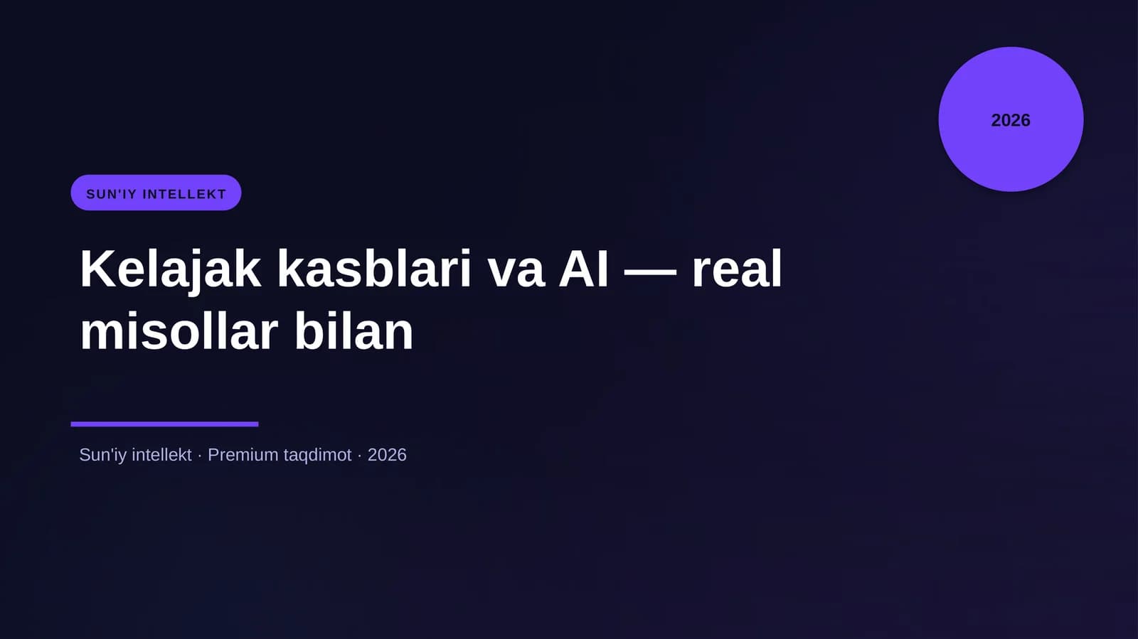 Kelajak kasblari va AI — real misollar bilan
