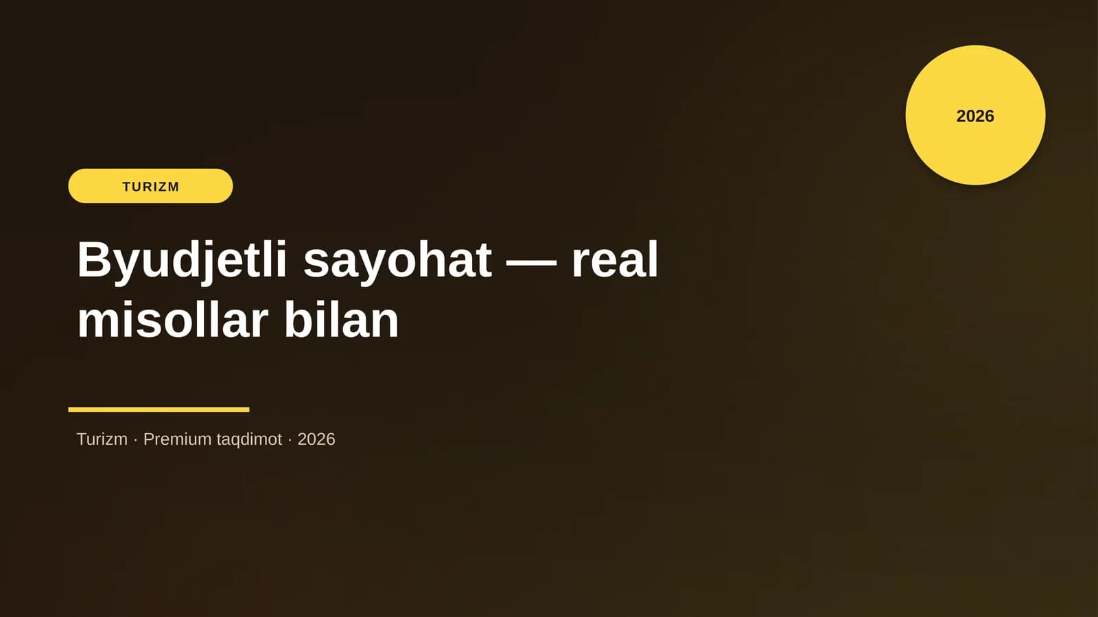 Byudjetli sayohat — real misollar bilan