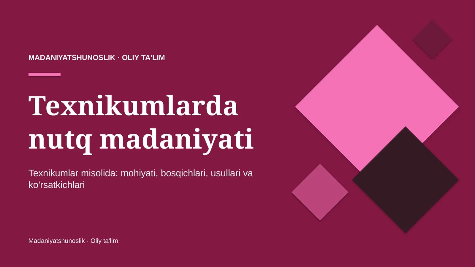 [Texnikumlarda nutq madaniyati]