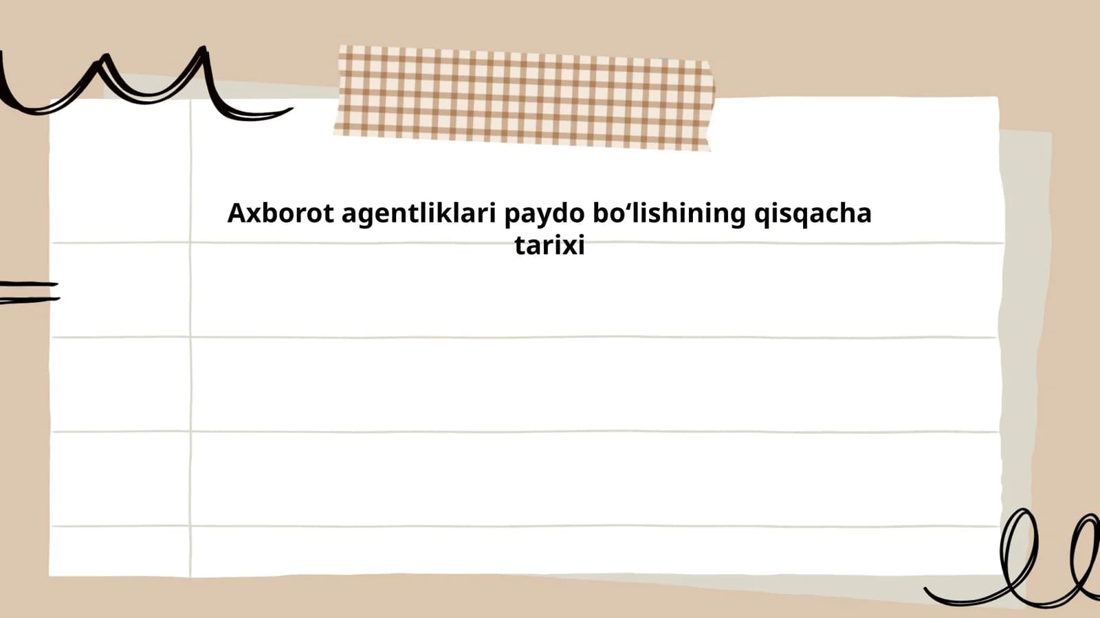 Axborot agentliklari paydo boʻlishining qisqacha tarixi